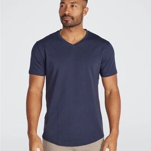 BYLT Signature Navy Drop-Cut V-Neck